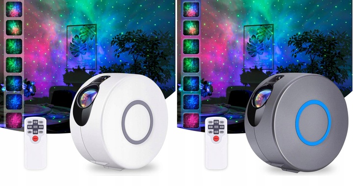 PROJEKTOR GWIAZD Lampka Nocna Rzutnik Dla Dzieci Led Laserowy AURORA