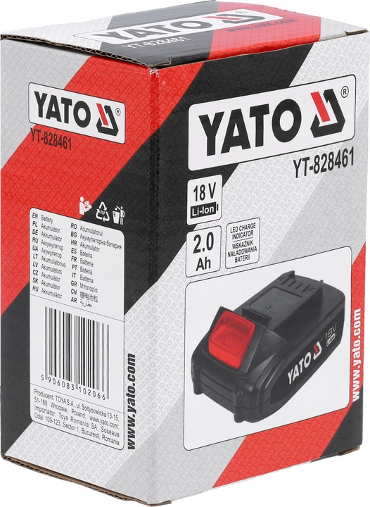 YATO AKUMULATOR 18V LI-ION 2,0AH BATERIA DO ELEKTRONARZĘDZI SYSTEMU