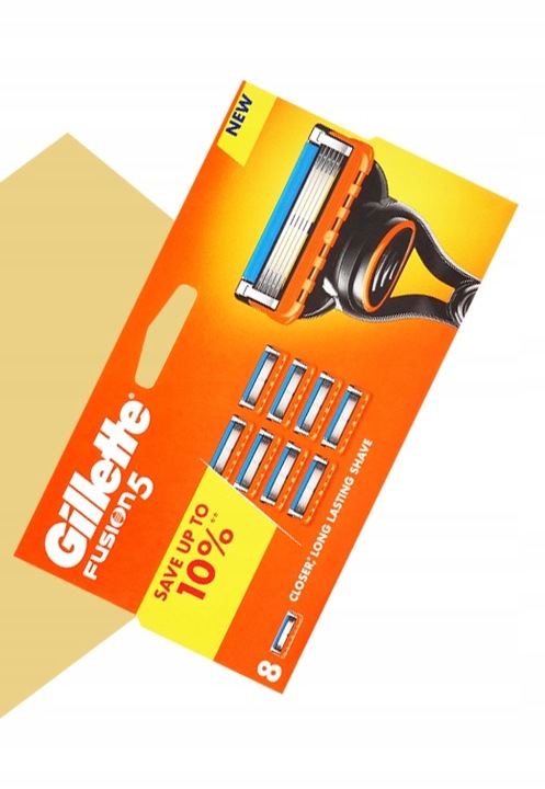ORYGINALNE WKŁADY NOŻYKI OSTRZA WYMIENNE DO MASZYNKI GILLETTE FUSION 5 x8