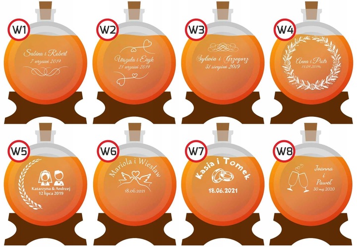 Beczka szklana antałek beczułka karafka 2L z kranikiem GRAWEREM na