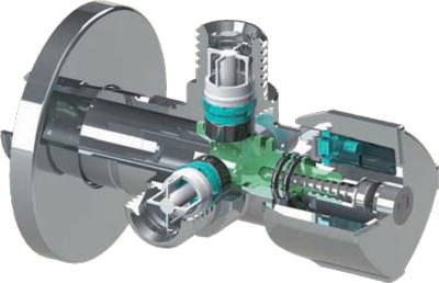 Zawór kątowy Arco 1/2''-3/8"-3/8"