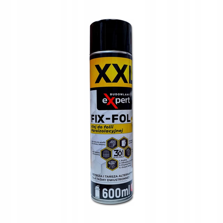 Klej XXL do folii PAROIZOLACYJNEJ MEMBRAN SPRAY Folia Paroizolacyjna 600ml
