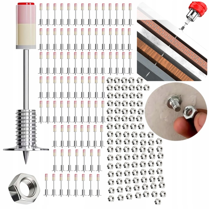 100x Gwoździe do pistoletu do betonu metalu drewna gwoździarki Gwint