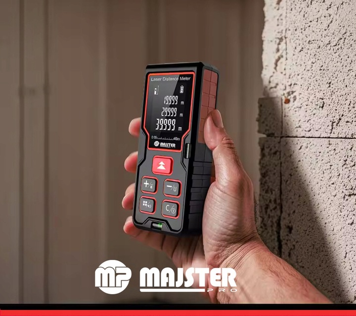 DALMIERZ LASEROWY 40M CYFROWY MIERNIK ODLEGŁOŚCI POZIOMICA LASEROWA