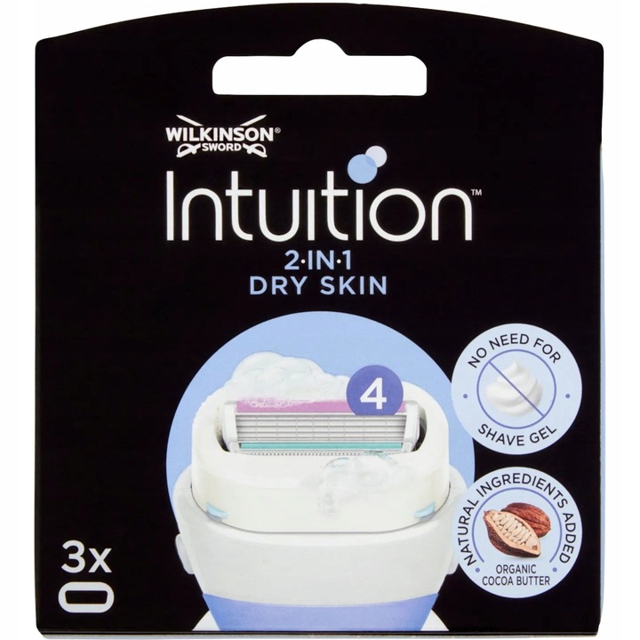 3x Wkłady Nożyki WILKINSON Intuition Dry Skin