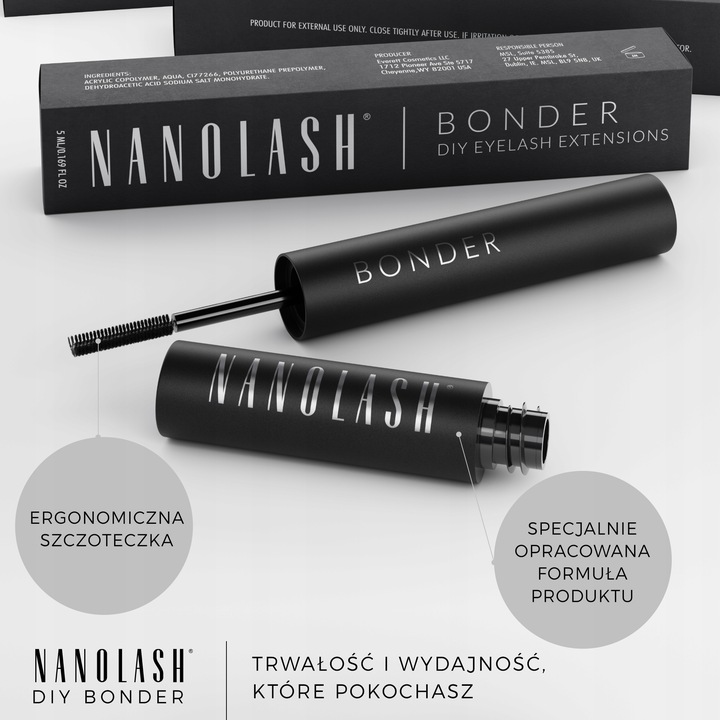 Bonder do rzęs do samodzielnej aplikacji Nanolash 5ml przedłużanie rzęs DIY