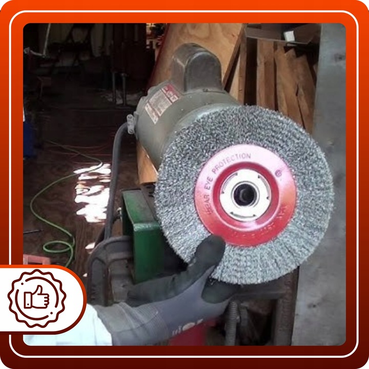 SZCZOTKA DRUCIANA tarczowa do szlifierki stołowej 200 mm Z REDUKCJAMI