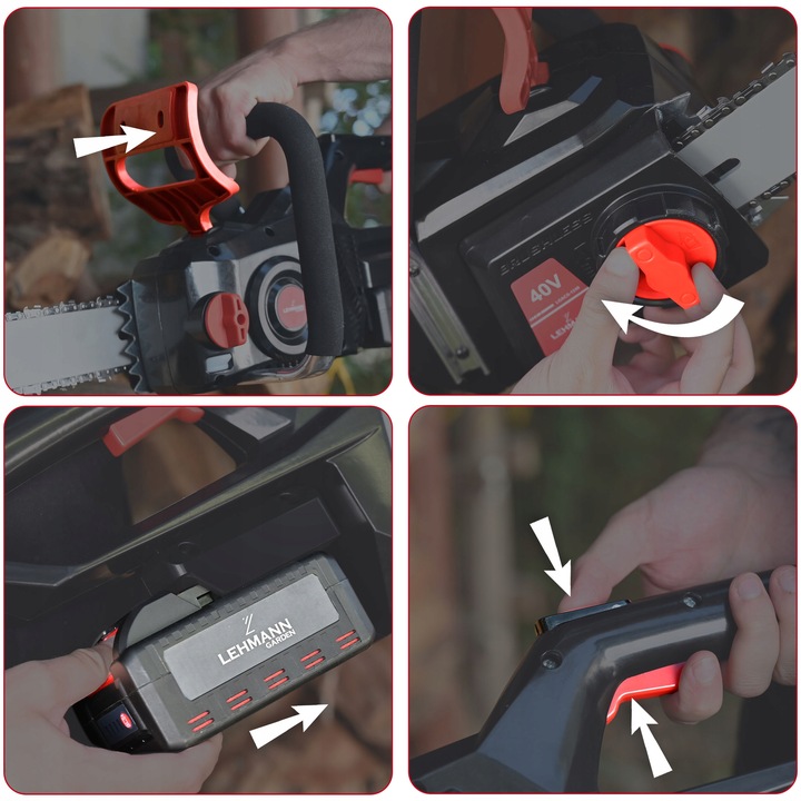 PIŁA ŁAŃCUCHOWA PILARKA AKUMULATOROWA GAŁĘZIÓWKA DREWNA MOCNA AKU 40V