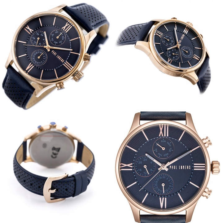 ZEGAREK MĘSKI PAUL LORENS EXCLUSIVE +GRAWER CHRONOGRAF KOMPLET