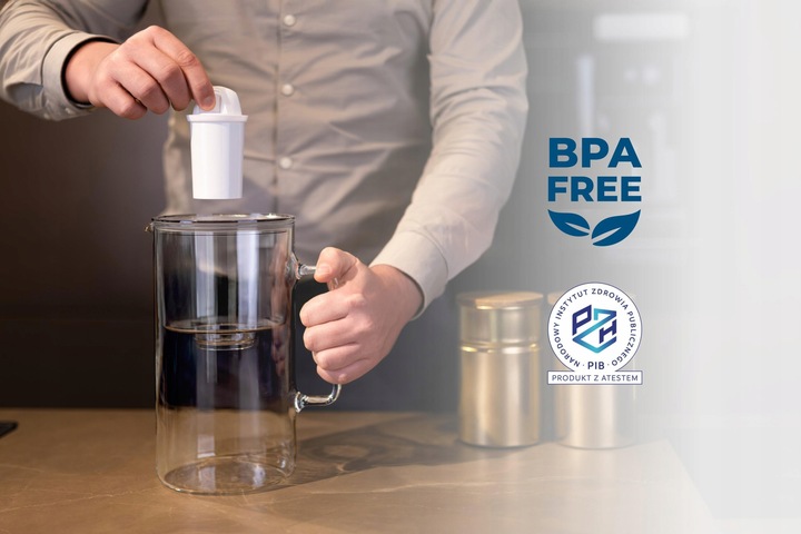 Dzbanek filtrujący szklany Wessper D2 Borosilicate 3l + 5 filtr