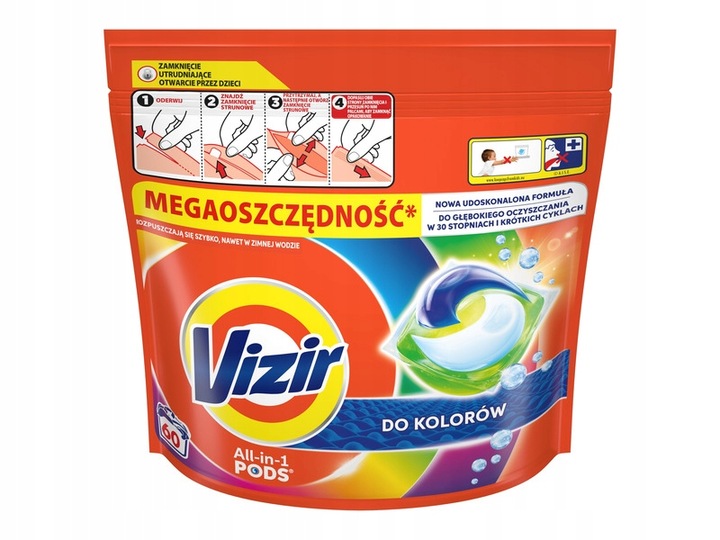 Kapsułki do prania VIZIR All In 1 Pods Color 60 szt.