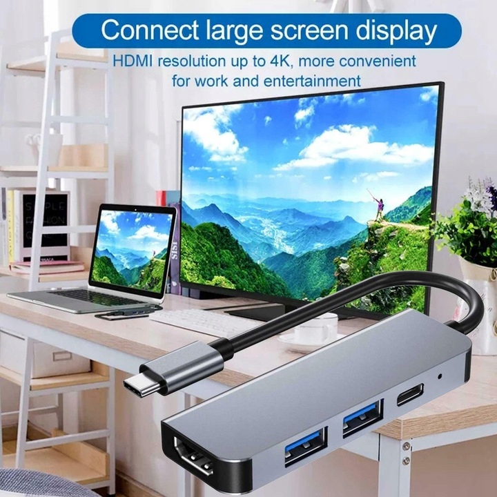 Adapter Hub -laptop, Tech-Protect USB-A/USB-C/HDMI