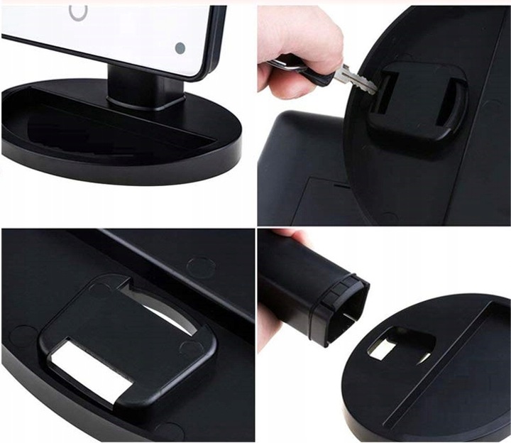 PODŚWIETLANE LUSTERKO KOSMETYCZNE DO MAKIJAŻU LED