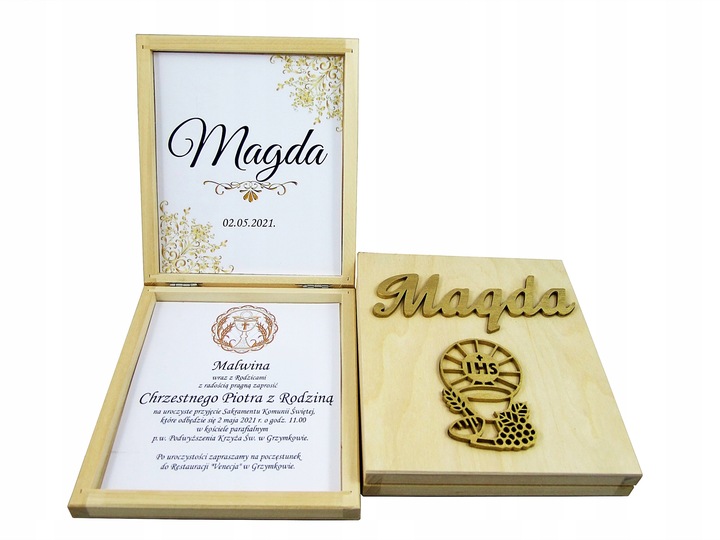 Zaproszenie Na Komunię Komunijne Dla Chrzestnych