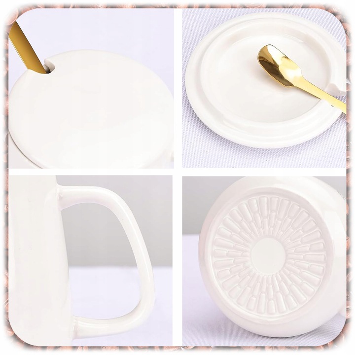 ZESTAW PREZENTOWY PODGRZEWACZ KABEL KUBEK POKRYWKA ŁYŻECZKA DO KAWY