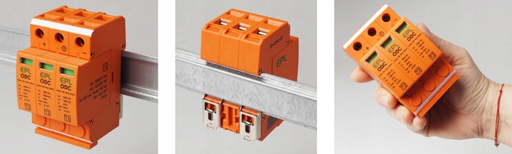 OGRANICZNIK OCHRONNIK PRZEPIĘĆ PRZEPIĘCIOWY FOTOWOLTAIKA 1000V DC 3P