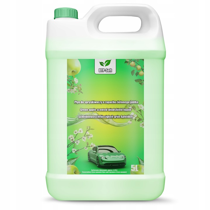 20L Płyn do spryskiwaczy Zielone Jabłko Sprysk letni 4 x 5 litrów PREMIUM