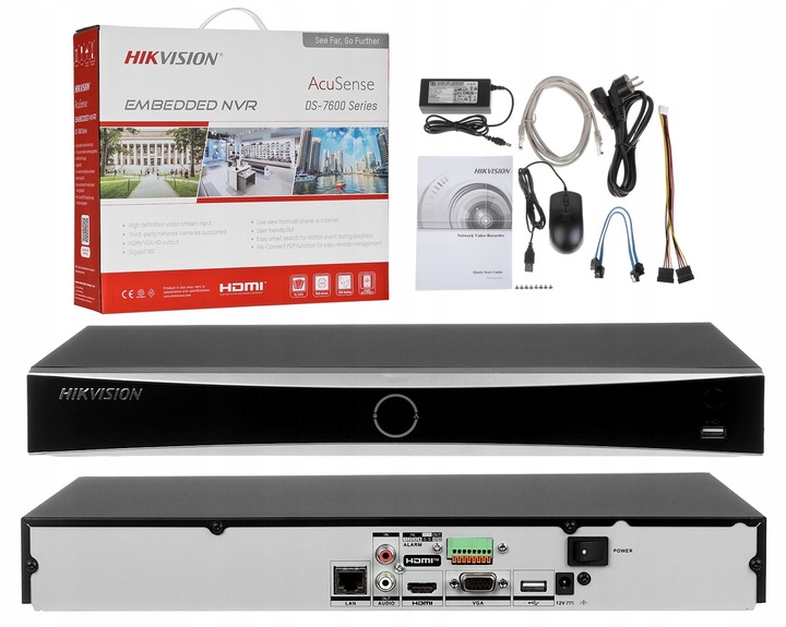 Rejestrator IP 16 kanałów Acusense DS-7616NXI-K2 HIKVISION