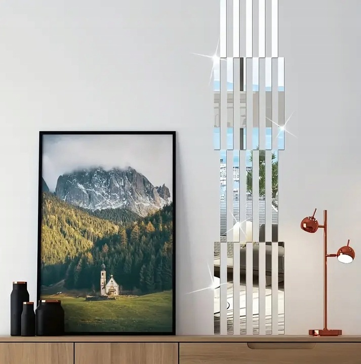 Listwy Chrom Taśma Ozdobna Samoprzylepna Srebrna Dekoracyjna Lustro 2cm 10m