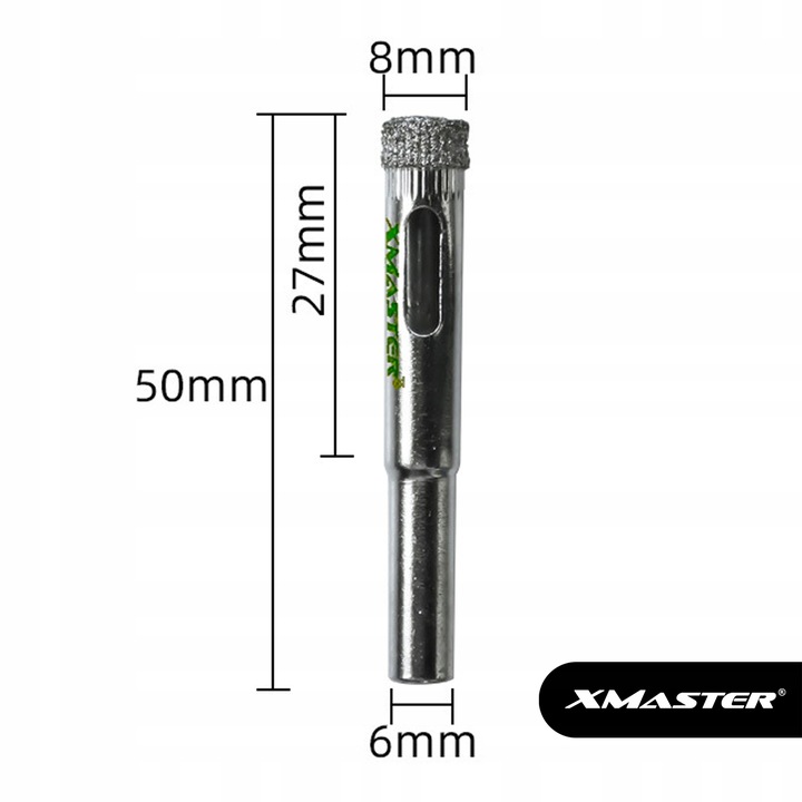 OTWORNICA DIAMENTOWA KORONKA DO PŁYTEK GLAZURY GRESU ZESTAW ⌀ 6-68mm