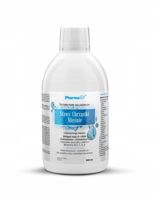 Pharmovit Kolagen Stawy Chrząstki Mięśnie płyn 500 ml MSM Glukozamina