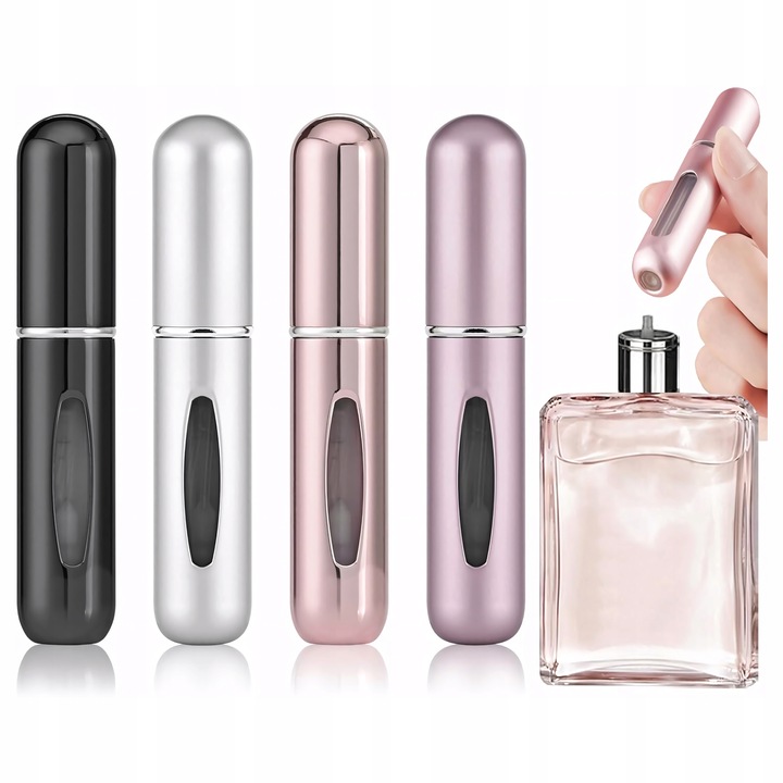 4x Atomizer do Perfum Podróżny 5ml Butelka na Perfumy Fiolka z Rozpylaczem