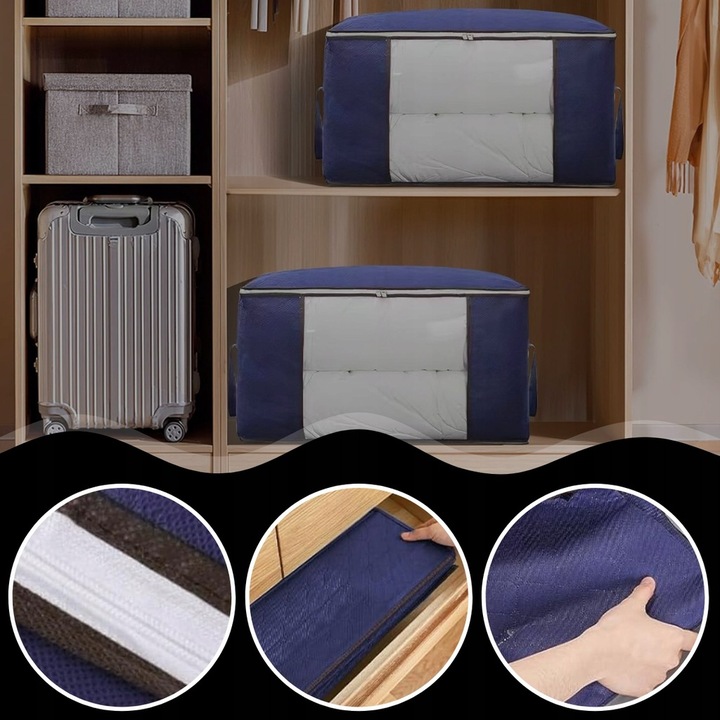 4x ORGANIZER NA UBRANIA POJEMNIK NA POŚCIEL KOŁDRĘ KOCE POKROWIEC XXL