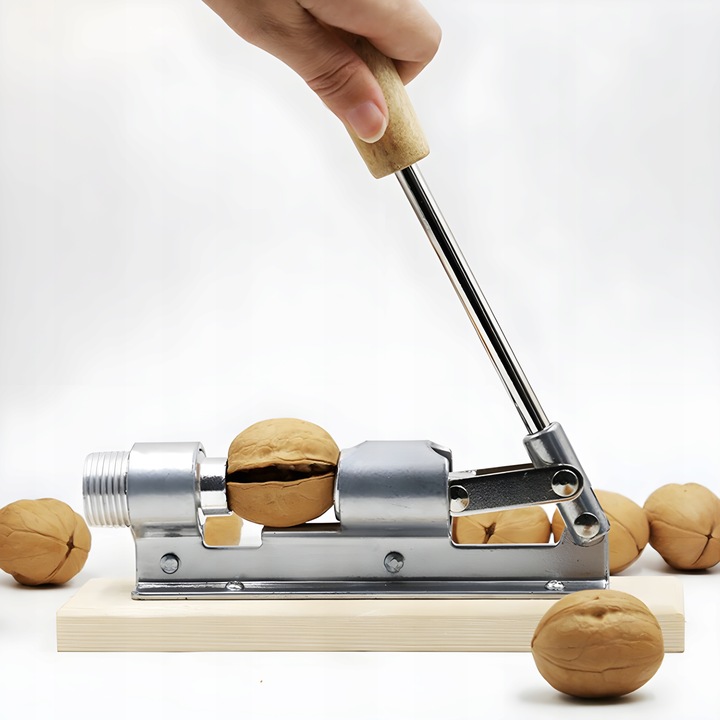 Dziadek do orzechów na podstawce ANTYPOŚLIZGOWEJ mocny stalowy REGULOWANY