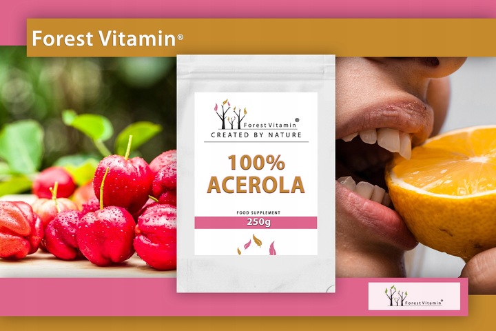 ACEROLA PROSZEK 500g NATURALNA WITAMINA C MOCNA