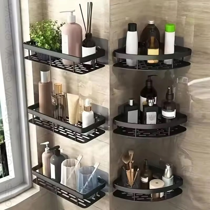 2x PÓŁKA POD PRYSZNIC wisząca samoprzylepna ścienna LOFT łazienka