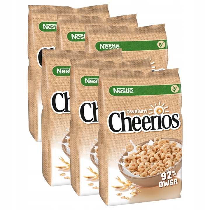 Nestle Cheerios Owsiany Płatki śniadaniowe 6x 400g