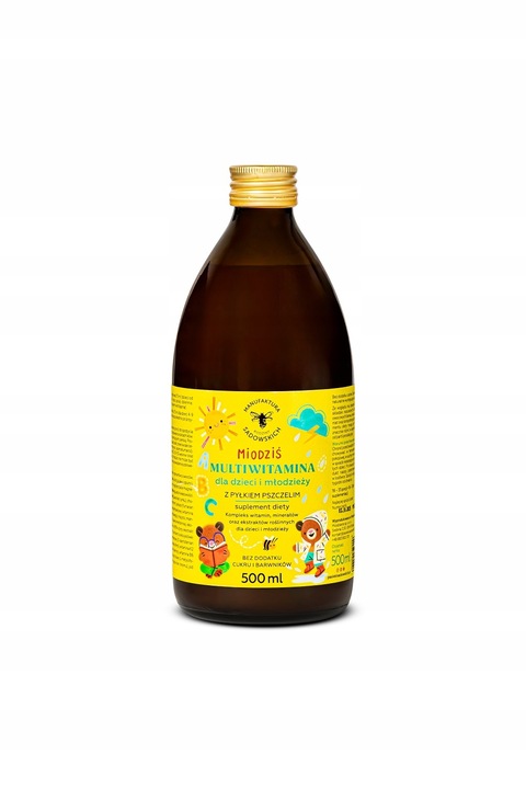 Multiwitamina dla dzieci i młodzieży z pyłkiem pszczelim Miodziś