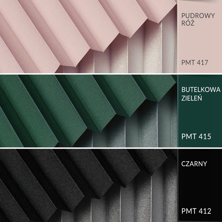 Roleta plisowana ZACIEMNIAJĄCA termo - na Haczykach PLISA 42 x 150 cm