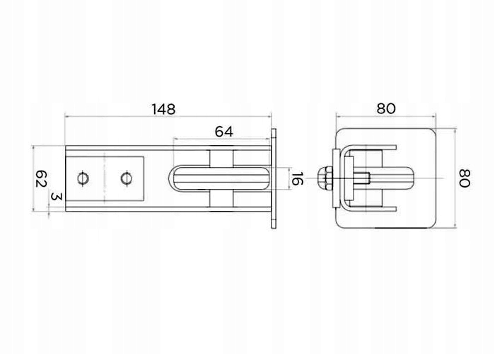 WÓZEK wózki do BRAMY PRZESUWNEJ 80x80 komplet ZESTAW wózków bramowych