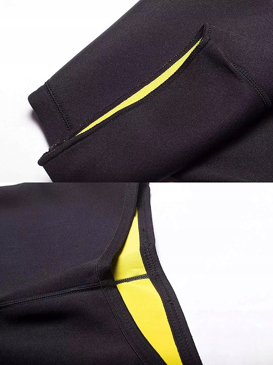 SPODNIE ODCHUDZAJĄCE FITNESS NEOPRENOWE SPODENKI DO ĆWICZEŃ CAPRI S/M