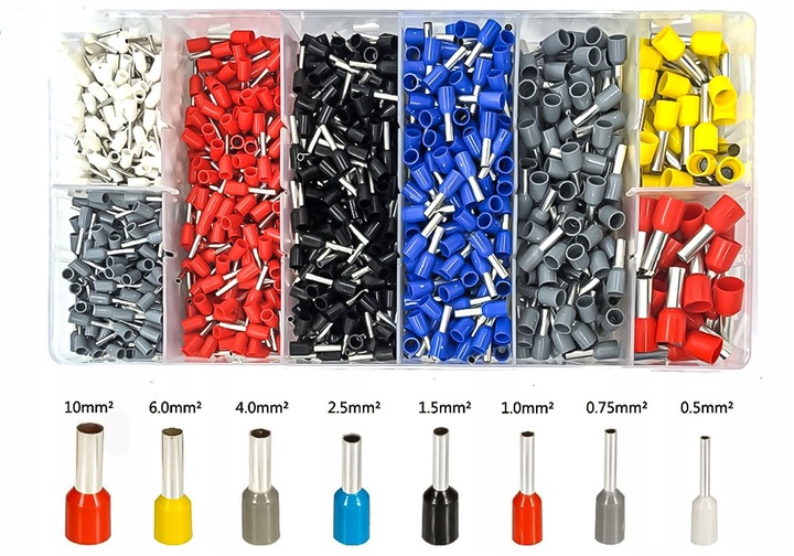 ZACISKARKA DO KABLI SZEŚCIOKĄTNA PRASKA TULEJEK KONEKTORÓW ZESTAW 1200