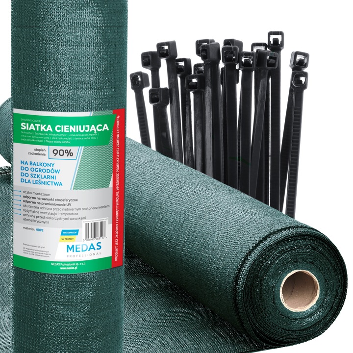 SIATKA CIENIUJĄCA 1,2x10m MASKUJĄCA 90% OSŁONA MATA NA OGRODZENIE PŁOT