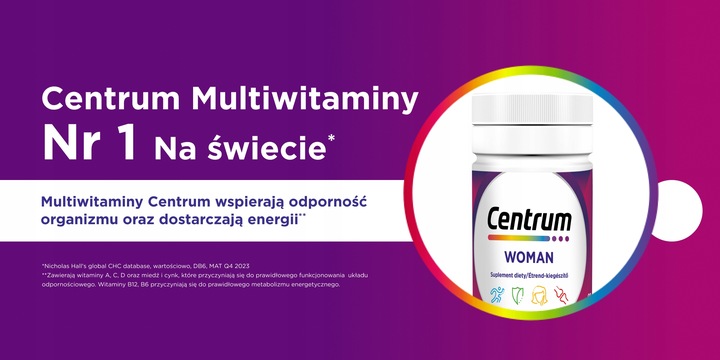 Multiwitamina Centrum Man 90 tabletek + Centrum Woman 90 tabletek