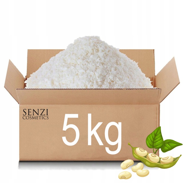 WOSK SOJOWY 5kg Do Świec Sojowych Zalewanych 100% Naturalny Senzi
