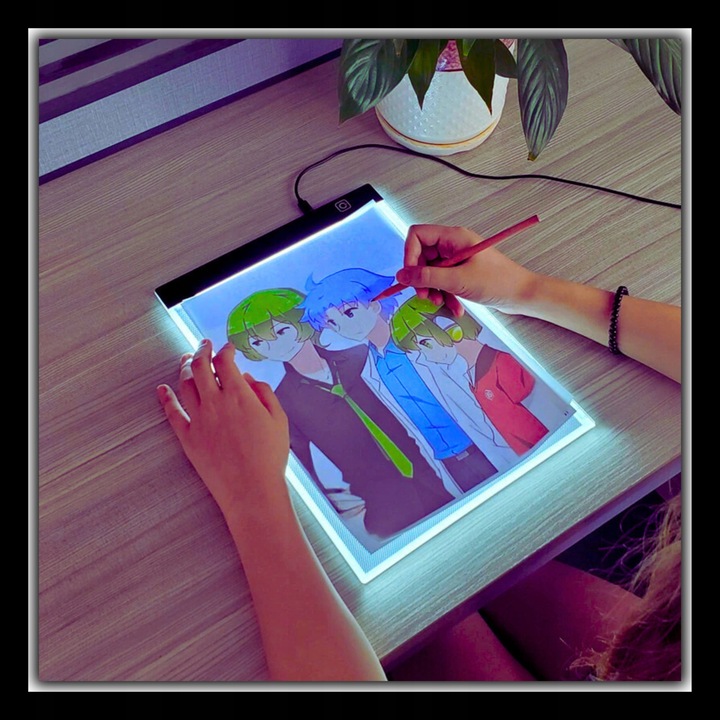 TABLET GRAFICZNY TABLICA DZIECI RYSOWANIA DESKA KREŚLARSKA LED+5 GRATISÓW