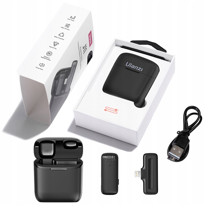 Pojemnościowy Bezprzewodowy Mikrofon Krawatowy ULANZI J11 Lightning