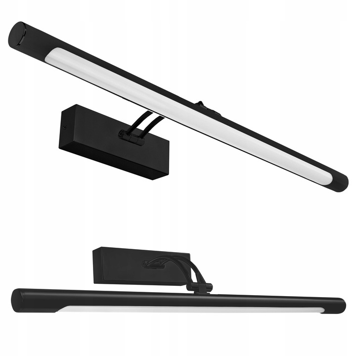 Kinkiet LED łazienkowy czarna lampa nad lustro 15W 60cm neutralna