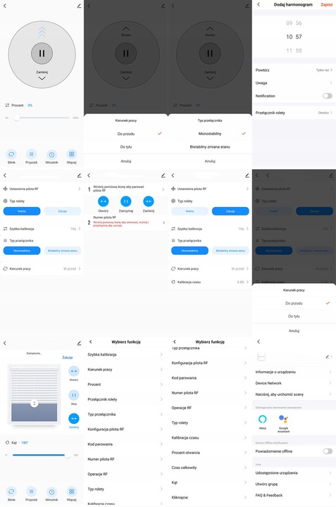 Sterownik Do Rolet Żaluzji Kąt Pochylenia Lameli TUYA WiFi + Pilot