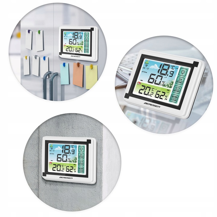 BEZPRZEWODOWA STACJA POGODOWA POGODY HIGROMETR + CZUJNIK