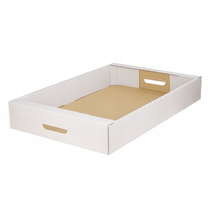 10x Tacka na CIASTO biała 60x40x9 cm karton pudełko na TORT CIASTKA