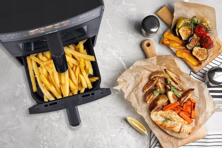 FRYTKOWNICA BEZTŁUSZCZOWA AIR FRYER IDEAL PODWÓJNA 10L DWUKOMOROWA