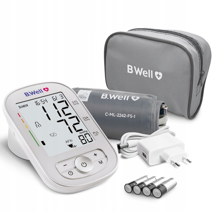 CIŚNIENIOMIERZ NARAMIENNY AUTOMATYCZNY B.WELL AFIB Migotanie Przedsionków