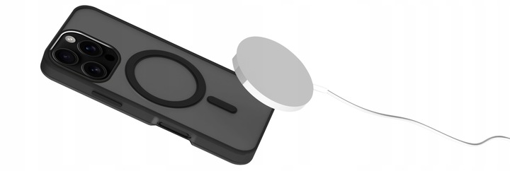 Etui do Apple iPhone 16 Pro Max (Do Magsafe, Magnetyczne, Czarny Mat)+Szkło