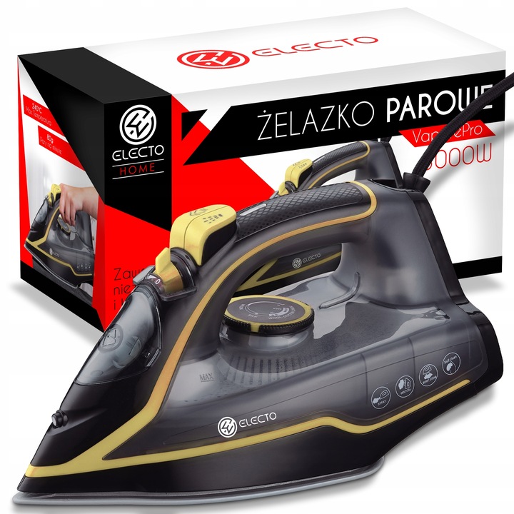 ŻELAZKO 3000W PAROWE CERAMICZNE STRAŻAK 10w1 INNOWACJA STRAŻAK ANTI-DRIP