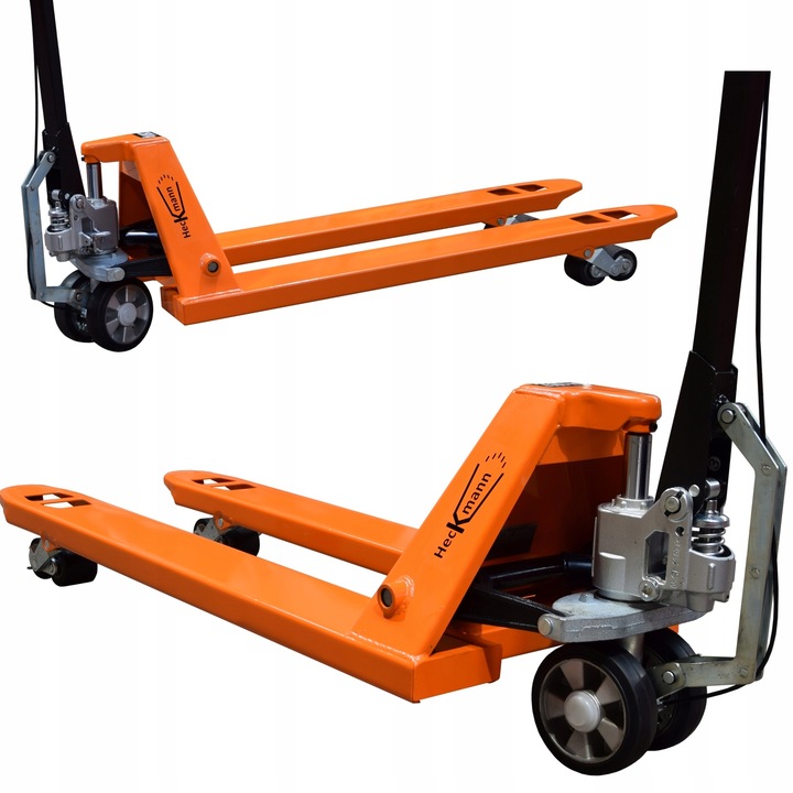 POLSKI PALECIAK ZE WSPOMAGANIEM I HAMULCEM 120x55cm 2.5t WÓZEK PALETOWY